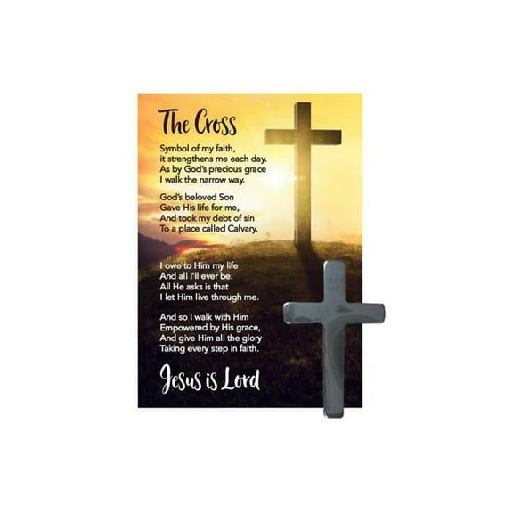 Hematite Pocket Cross with Wallet Card - Pack of 50