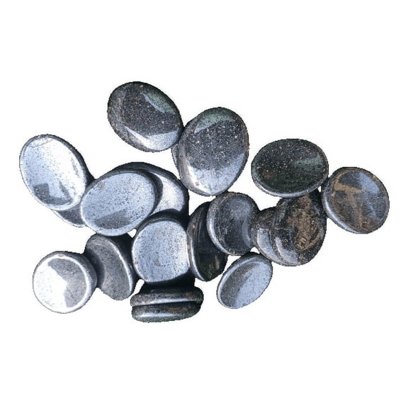 Hematite Worry Stone for Crystal Healing Pocket Palm Stone Thumb Stone 1Pcs