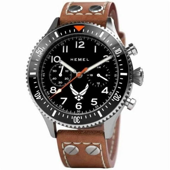 Hemel HFUSAF1-04.-.HW USAF Special Edition Aim High Black with Super-LumiNova C3 Dial Quartz 100M Men Watch for Adult - Black