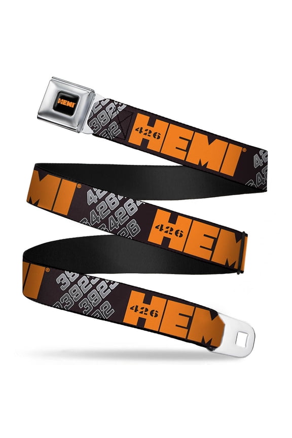 426 Logo Fcg Black Orange 1.0" Chrome Hemi 426 Logo 392 426 Black Web Belt 1.0" Wide