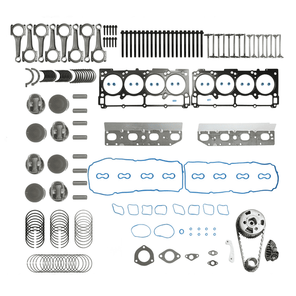 Hemi 5.7L Timing Chain Piston Kit Con Rod Bearing Head Gasket Set For 09-20 Jeep Dodge Chrysler Ram