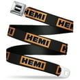 thumbnail image 1 of Hemi Belt, Seatbelt Buckle Belt, Hemi Bold Black Orange White Black, 34 to 52 Inches, 1 of 9