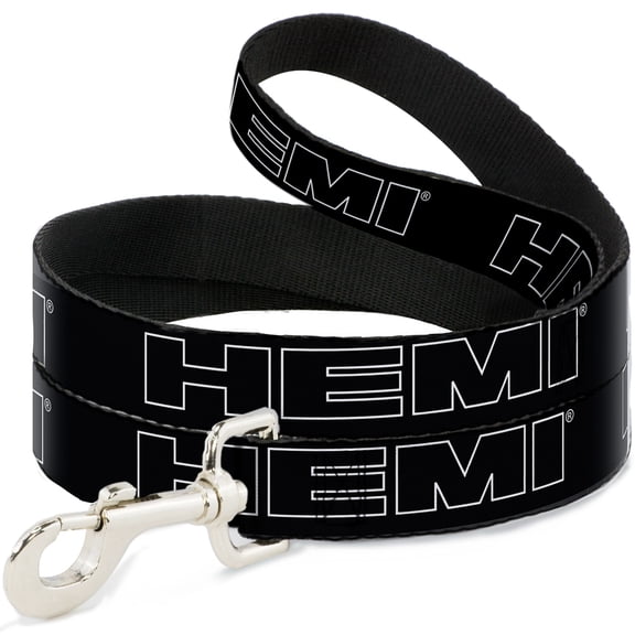 Hemi Pet Leash, Dog Leash, Hemi Bold Outline Black White, 4 Feet Long 1.0 Inch Wide