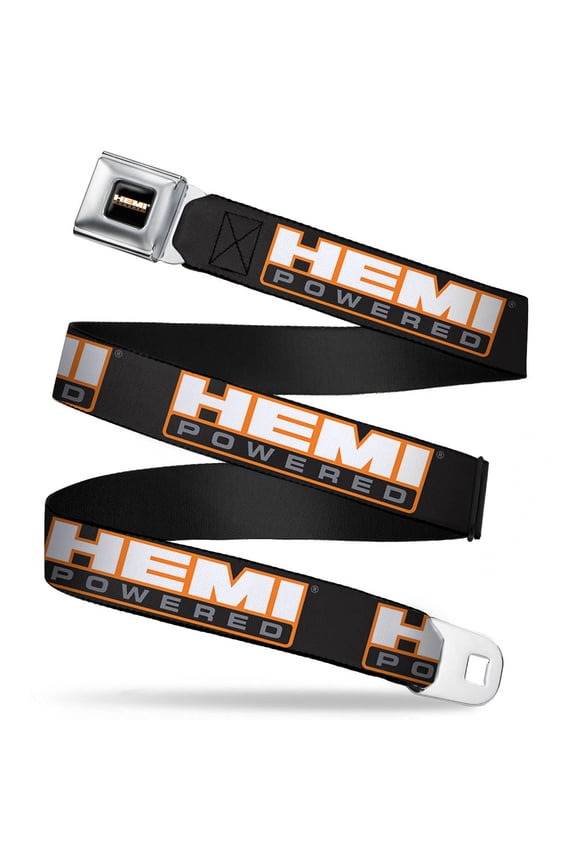 Powered Logo Fcg Black Orange White Gray 1.0" Chrome Hemi Powered Logo Web Belt 1.0" Wide