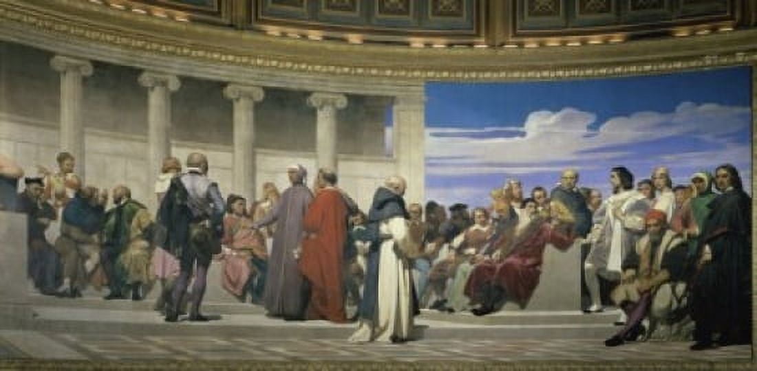 Hemicycle de lEcole des Beaux Arts 1841 Paul Delaroche (1797-1856French) Ecole des Beaux Arts Paris Canvas Art - Paul Delaroche (18 x 24)