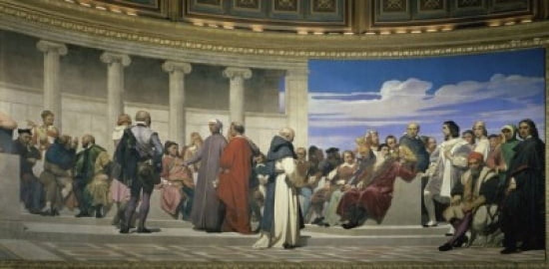Hemicycle de lEcole des Beaux Arts 1841 Paul Delaroche (1797-1856French) Ecole des Beaux Arts Paris Canvas Art - Paul Delaroche (24 x 36)