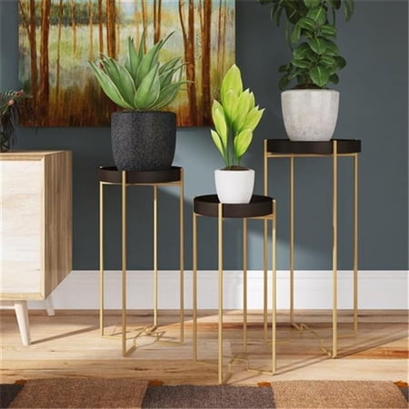 Heming Black & Gold Accent Tables - Set of 3