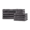 thumbnail image 1 of Superior Eco-Friendly Cotton Solid 12-Piece, Graphite, Towel Set, 1 of 5