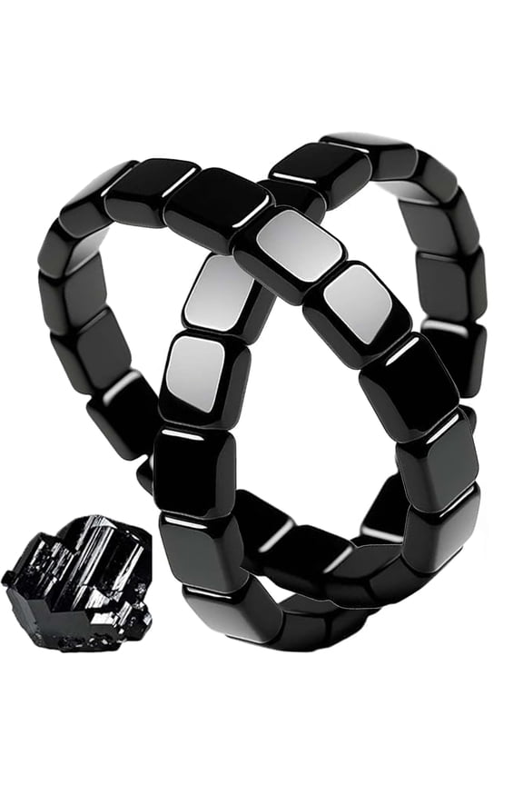 Hematite Bracelet for Men - Natural Stone Beaded Stretch Bracelet - Healing Jewelry to Restore Confidence, Boost Mental Clarity & Focus - Gifts for Him