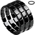 thumbnail image 1 of Hematite Bracelet Men Natural Stone Beaded Stretch Jewelry, Boosts Masculine Energy Confidence, Healing Gift, 1 of 7
