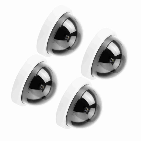 Hemisphere Camera Fake Security Camera, 4pcs Dome Simulation Camera CCTV with Flashing Led Light, for Supermarkets, Hotels, and More