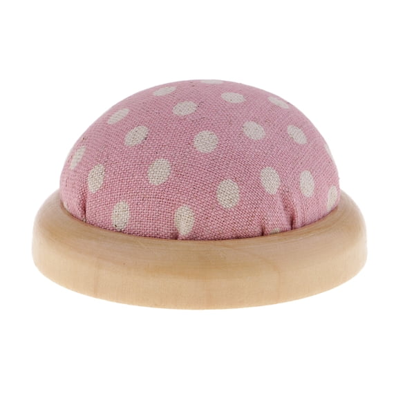 Hemisphere Shape Cotton Fabric Sewing Storage Holder Pin Cushion Pink