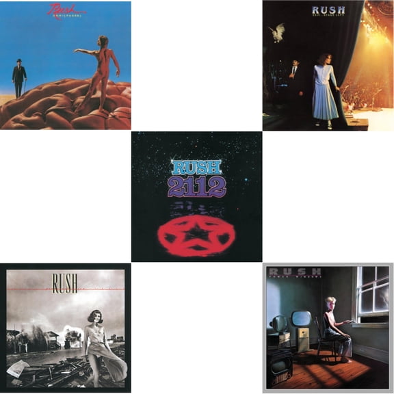 2112 (180G) & Hemispheres (180G) & Permanent Waves (180G) & Exit Stage Left (180G) & Power Windows (180G) [LP Vinyl Bundle]