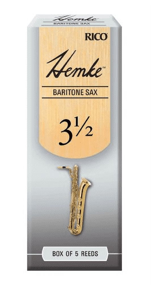 Hemke Baritone Saxophone Reeds, Strength 3.5, 5-pack