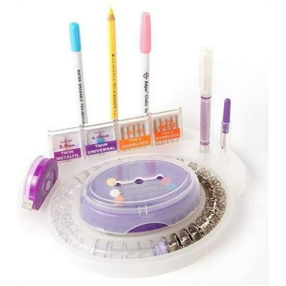 Hemline H157 Bobbin & Accessory Organiser Holds Magnetic Pin Dish, Bobbins etc