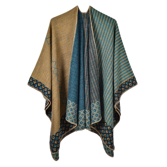 Hemlock Christmas Shawl Wraps for Women, Women's Plaid Printed Shawl Fashionable Warm Soft Cardigans Scarf Christmas Gift Double Sided Thickened Shawl, Yellow