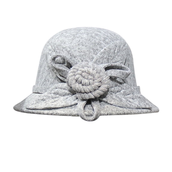 Hemlock Women'S Autumn And Winter Flowers Round Top Casual Fisherman'S Basin Cap Small Bowler Hat