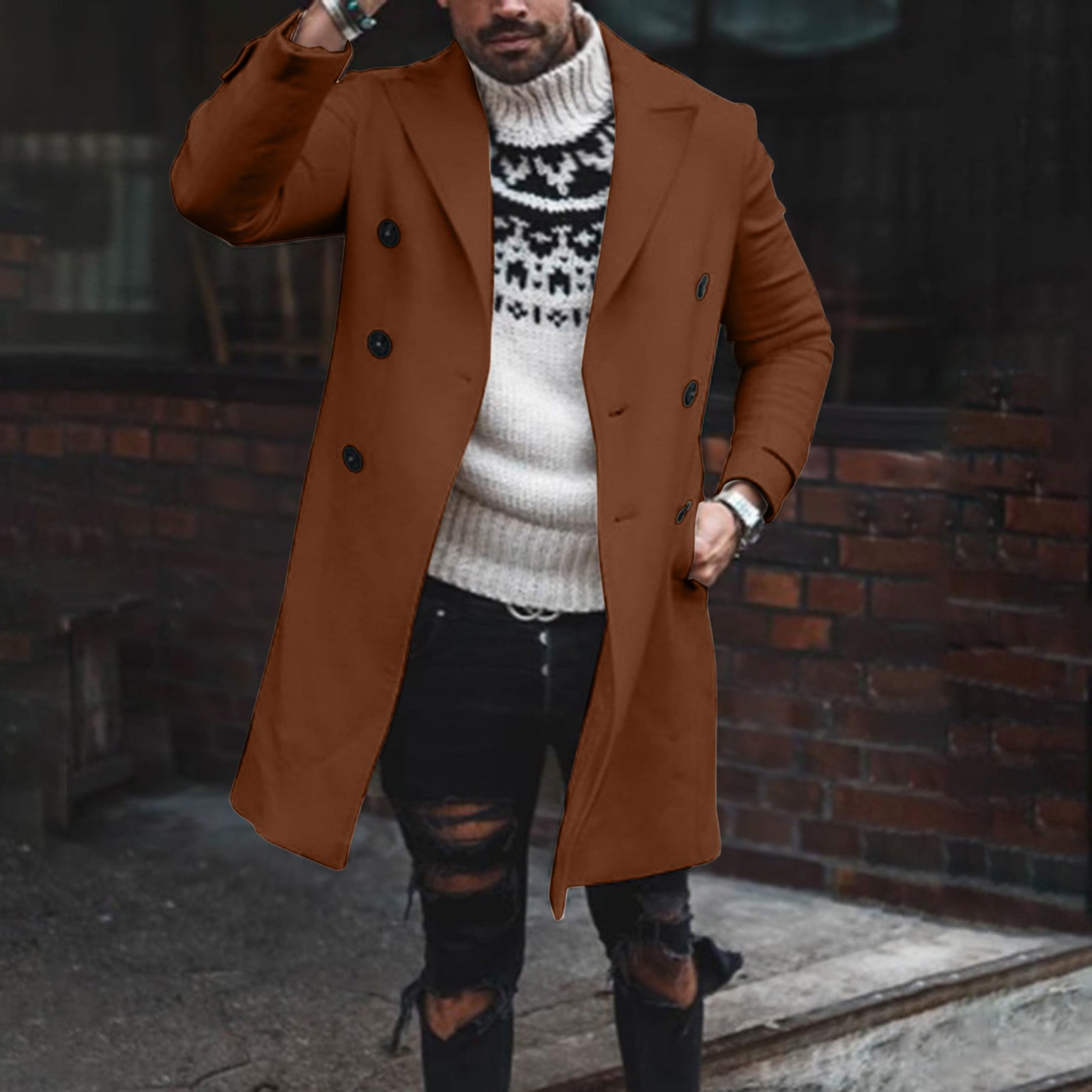 Korean trench coat men online