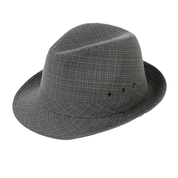Hemming Wide Brim Breathable Holes Folding Jazz Hat Mid-aged Men Outdoor Sun Hat Fashion Accessories