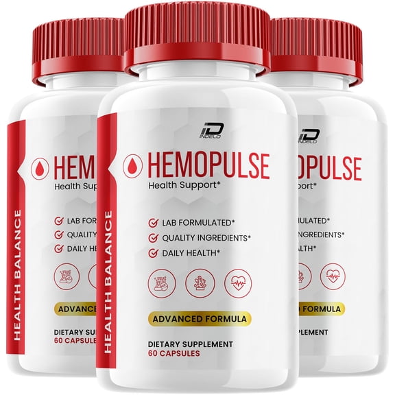 HemoPulse Capsules HemoPulse All Natural Glycogen Support, 3 Pack, 180 Capsules