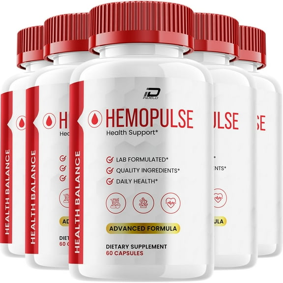 HemoPulse Capsules  HemoPulse All Natural Glycogen Support, 5 Pack, 300 Capsules
