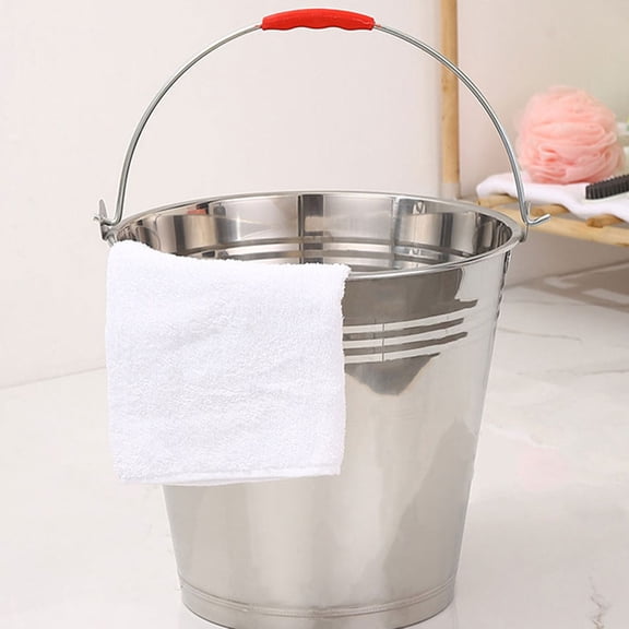 Hemobllo Stainless Steel Large Capacity Multipurpose Bucket, Portable and , Assorted Colors for Home, Outdoor, and Camping Use