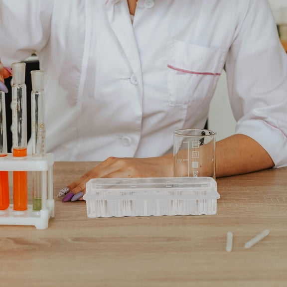 Hemobllo 1 Set Transparent Rectangular Plastic Vial Box for Essential Oil Enthusiasts