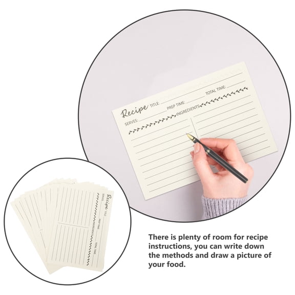 Hemobllo Blank Recipe Cards Assorted Color Kraft Paper 10Pcs 6.0X4.1X0.04In