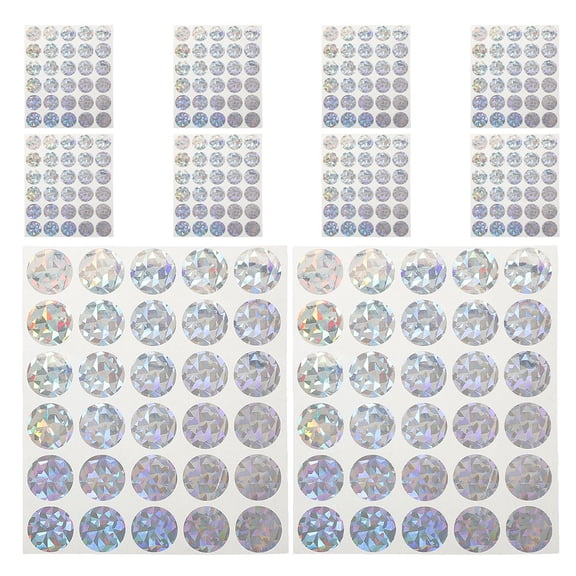 Hemobllo Scratch Card Labels Round Paper 10 Sheets