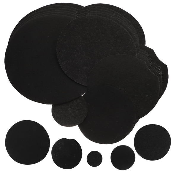 Hemobllo 100Pcs Breathable Planter Bottom Pads Black for Bonsai and Flower Pots