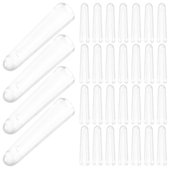 Hemobllo 100Pcs Clear PVC Tweezer Tip Covers Durable Nonslip Protective Caps for Eyelash and Beauty Tools