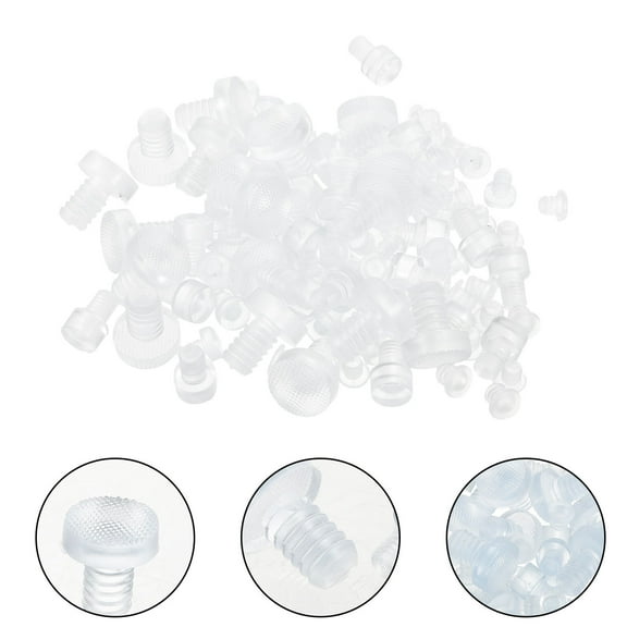 Hemobllo 100-Pack Clear Glass Table Pads with Soft Rubber Cushioning Protectors for Furniture