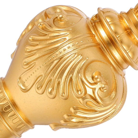 Hemobllo 10Pack Curtain Rod Caps Plastic Golden for Home Decor Enthusiasts