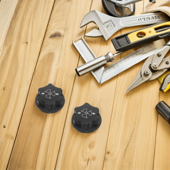 Hemobllo 10Pcs Industrial Fan Replacement Knobs Black Plastic Smooth Operation Fan Speed Control