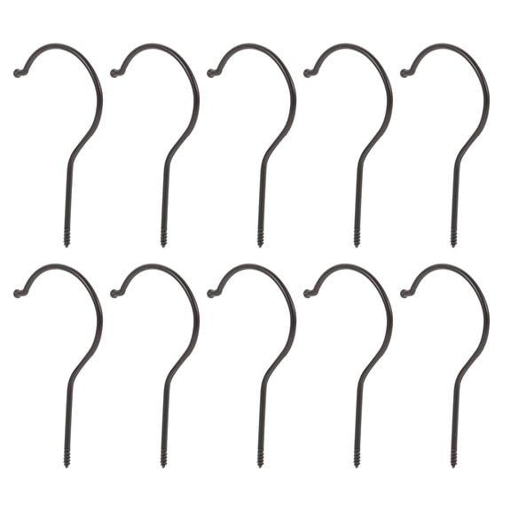 Hemobllo 10Pcs Black Cast Iron Hanger Hooks for Indoor Hanging Use Heavy Duty and Safe to Use