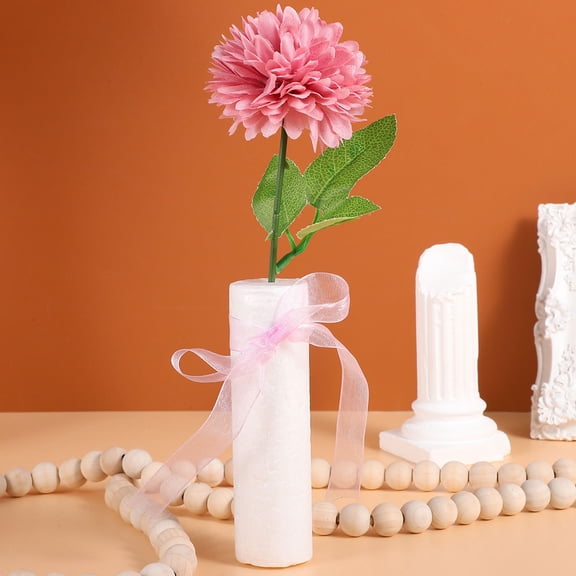 Hemobllo 10-Pack White Polystyrene Foam Cylinders for Crafts, Ornaments, Projects, and Family Gathering Decorations
