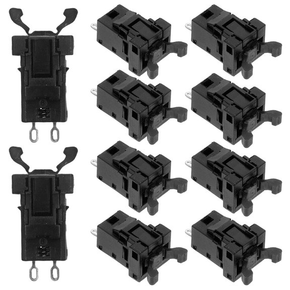 Hemobllo 10Pcs Black ABS Push Latch for Trash Bin Lid Repair Compatible with Most Bins