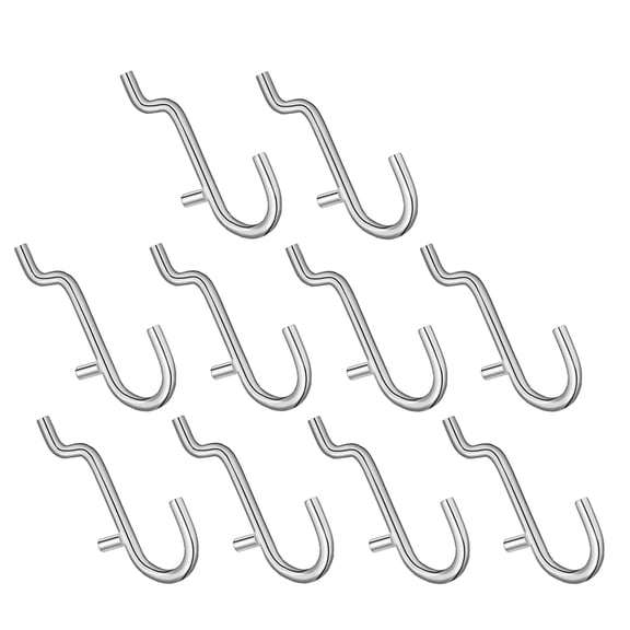 Hemobllo 10pcs Utensil Hook Stainless Steel Silver Storage for Workshop and Kitchen Use