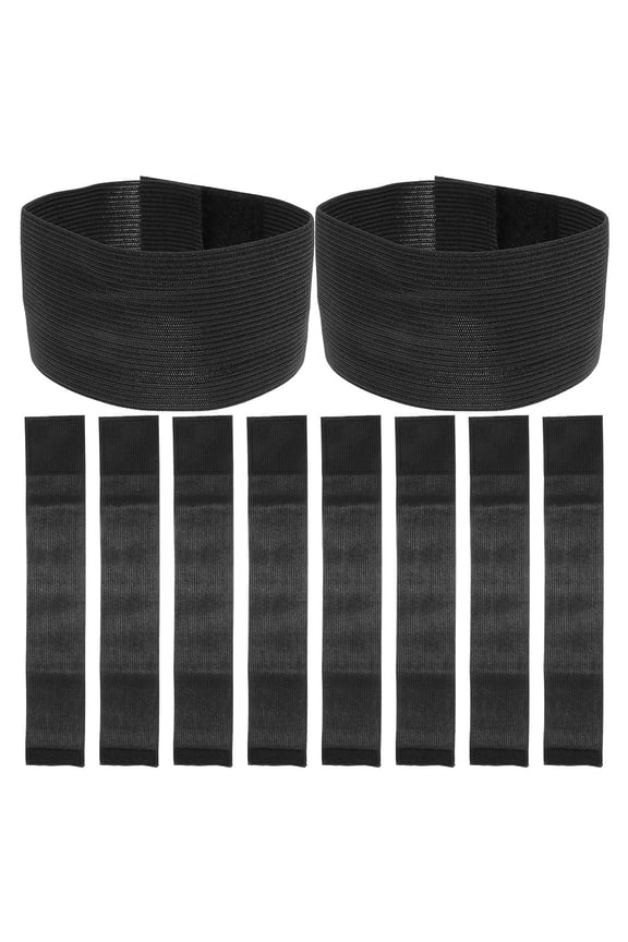 11Pc Black Adjustable Elastic Armbands for Funeral Mourning Respectful Prayer and Memorial Use