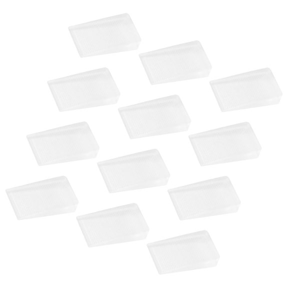Hemobllo 12Pcs Plastic Leveling Shims Furniture Wedges for Fixing Wobbly Tables Chairs and Cabinets