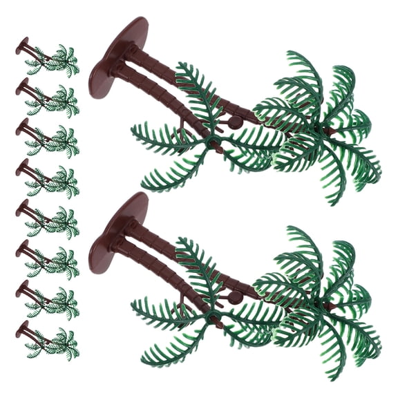 Hemobllo 15 Pieces Realistic Palm Tree Cake Toppers for Tropical Party Decor and Craft Decorations
