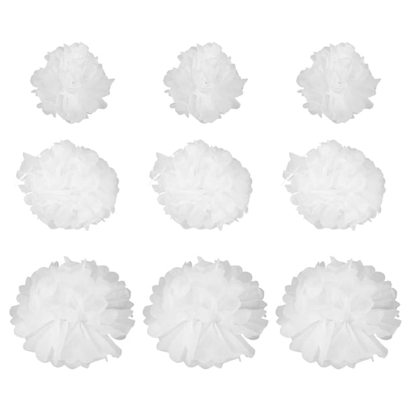Hemobllo Versatile White Paper Pom Poms Easy Assembly for Parties Weddings