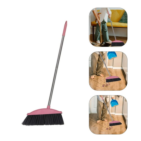 Hemobllo Hardwood Floor Broom Long Handle Broom Pink 1Set Home Users