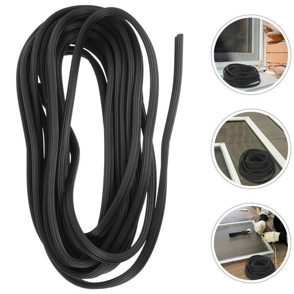 Hemobllo Rubber Window Screen Retainer Spline Black Easy Install Pressure p for Screen Fixation and Repair