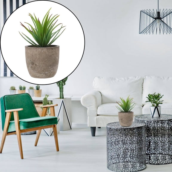 Hemobllo Imitated Green Gladiolus Plant Grey Eco-Friendly Home Decor No Watering Required