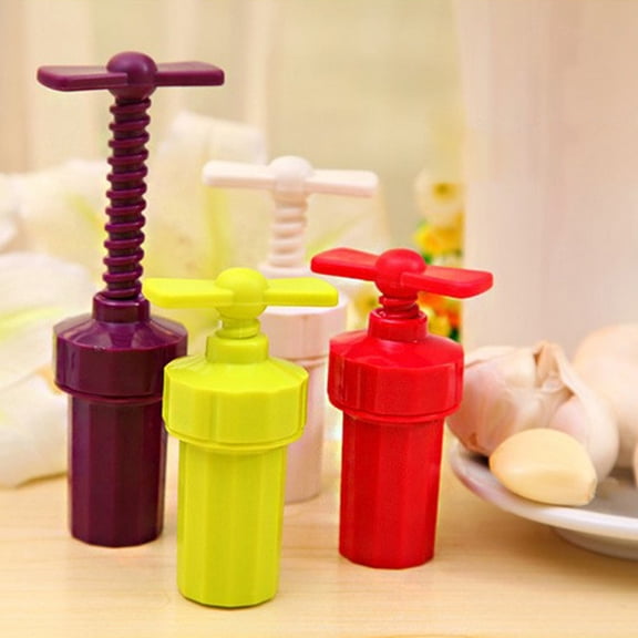 Hemobllo Assorted Color Plastic Manual Rotate Cutter Food Chopper Multi Function Garlic Crusher Kitchen Utensil