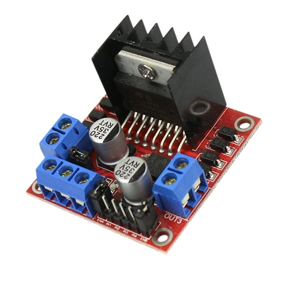 Hemobllo L298n Driver Board Black Dual H Bridge Motor Driver for Rc Car with Strong Driving Chip