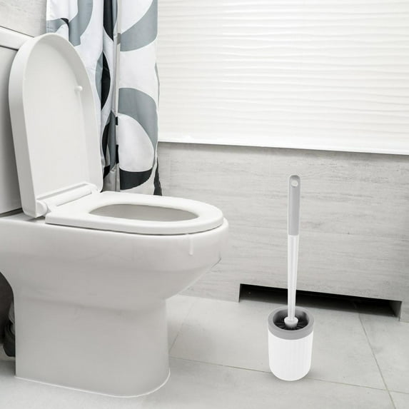 Hemobllo Toilet Bowl Brush Holder Plastic Multi Wall Mounted Base for Office Hotel Use 1Pack