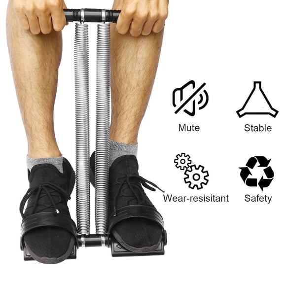 Hemobllo Black Steel Pull Rope with Ergonomic Handles for Fitness and Sports Training, Pedal Exercise Equipment