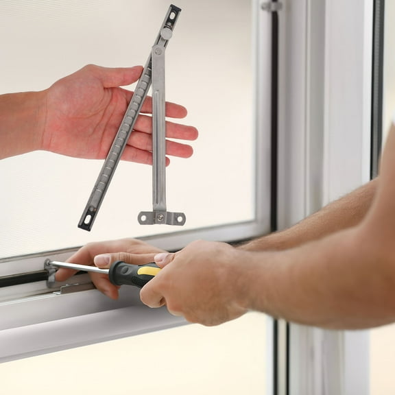 Hemobllo Window Concealed Hinge Steel Window Fitting Silver 1Pack